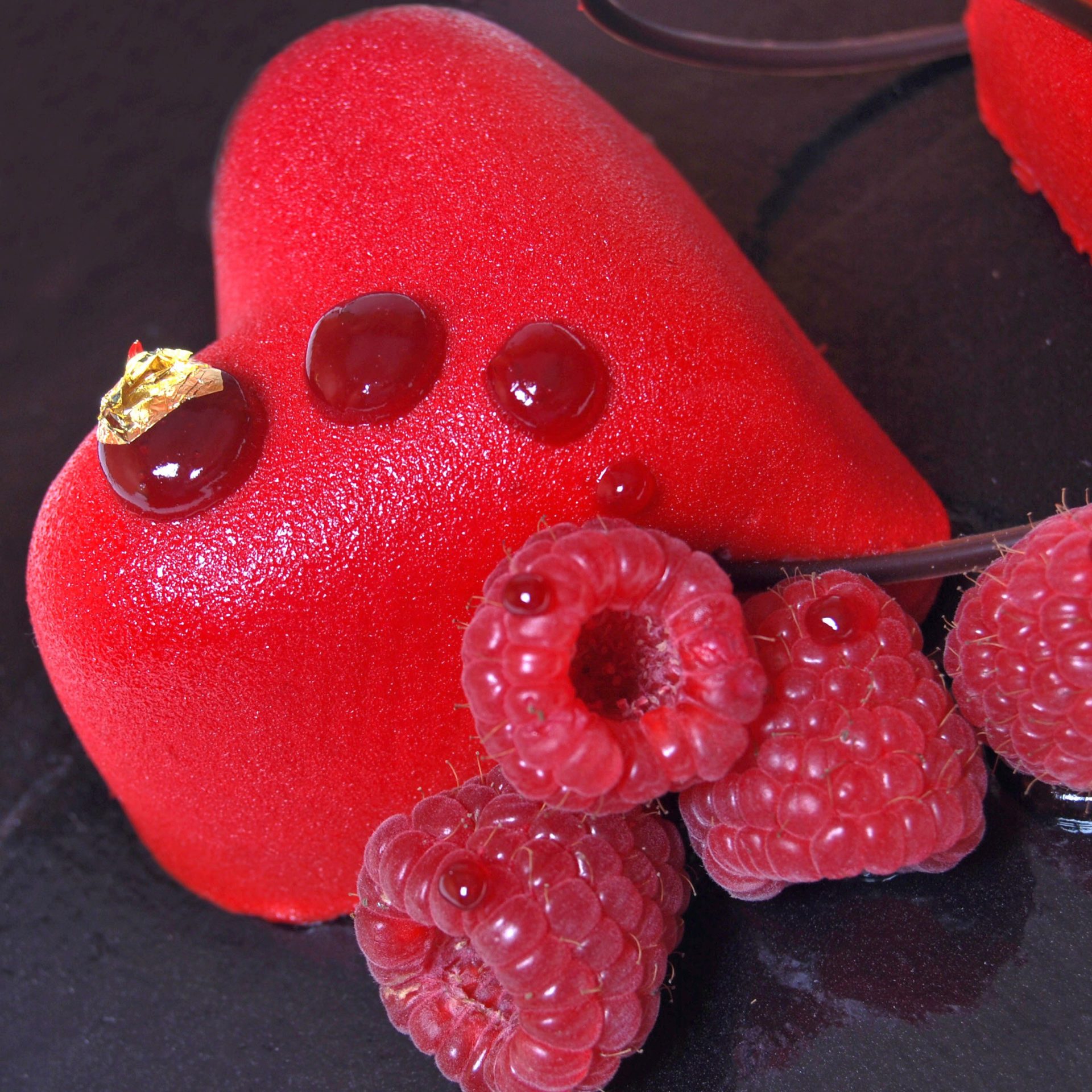 Duo de coeurs "framboisier"